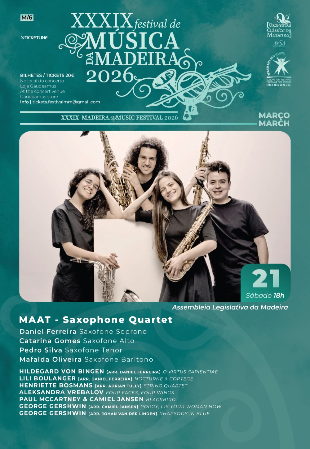 MAAT - Saxophone Quartet