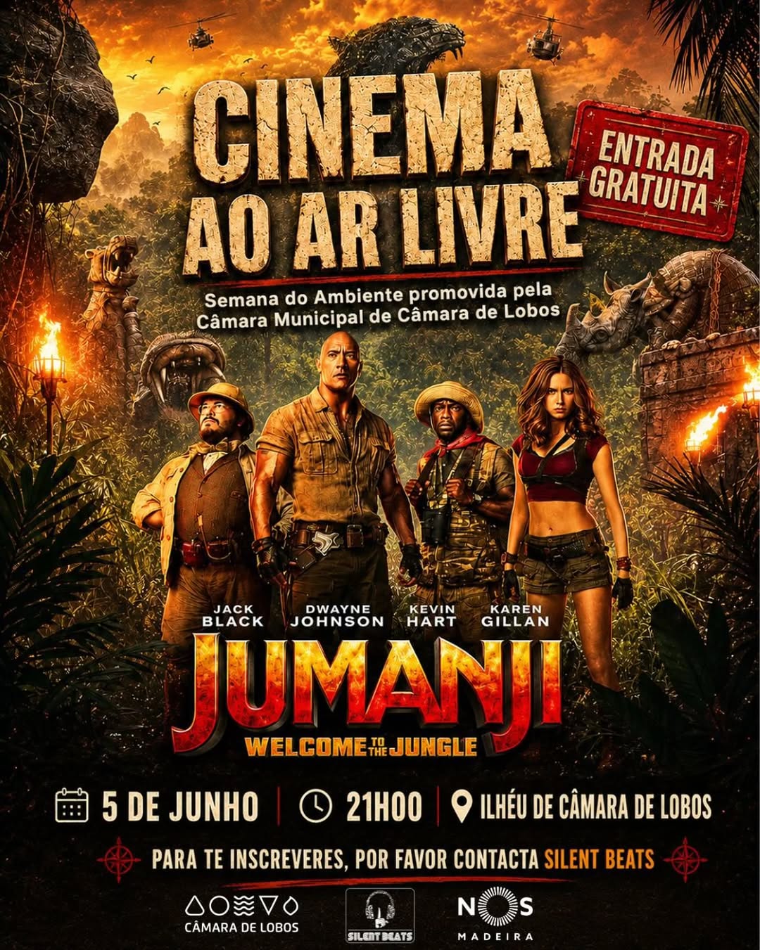 Cinema ao Ar Livre - Jumanji Welcome to the Jungle